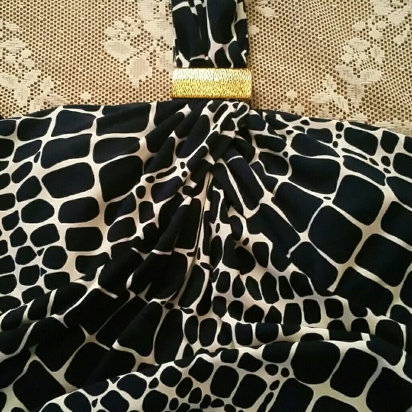 New LAUNDRY BY SHELLI SEGAL halter dress Strapless dress Sz 4 - Picture 4 of 7